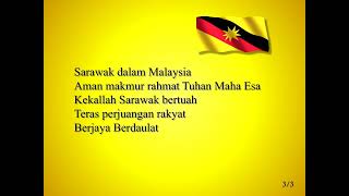 Ibu Pertiwiku with lyrics Sarawak State Anthem [upl. by Shaya]