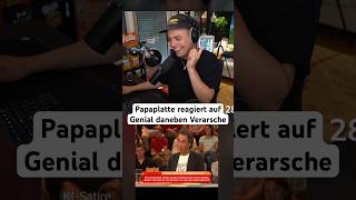 Papaplatte reagiert auf Genial daneben KI Verarsche Parodie papaplatte papaplatteclips [upl. by Eirrok178]