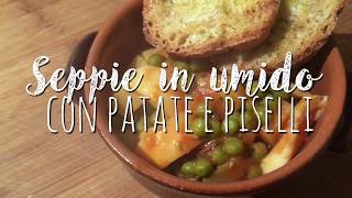 SEPPIE IN UMIDO CON PATATE E PISELLI  ricetta facile [upl. by Akeylah97]