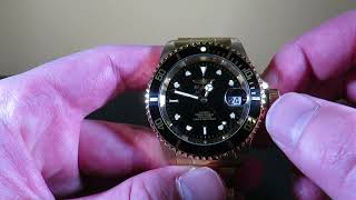 Invicta Pro Diver 8926OB Gold Automatic Dive Watch Review Rolex Submariner Homage [upl. by Gula]