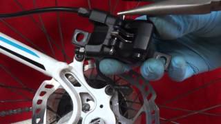 HOW TO CHANGE FIT BRAKE PADS SHIMANO BRM HYDRAULIC BICYLE DISC BRAKES [upl. by Odysseus]