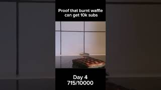 Proof that burnt waffle can get 10k subs Day 4 memes shorts waffle [upl. by Einuj466]