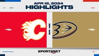 NHL Highlights  Flames vs Ducks  April 12 2024 [upl. by Holmes]