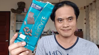 รีวิวดาร์คช็อกโกแลตบาร์ dark chocolate bar ตราเพอกาเล่ pergale [upl. by Naihtsirc18]