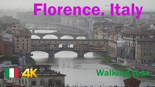 Florence Italy Walking tour 4k [upl. by Irrak]