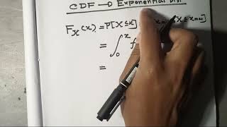 Derivation of CDF of Exponential Distribution [upl. by Corey580]