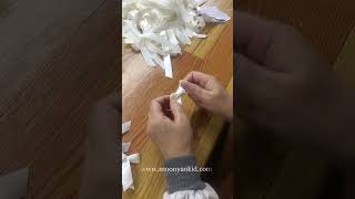 Making of ribbon bowhandwork handworkdesign dressfactory kidswear clothfactory [upl. by Baggett]