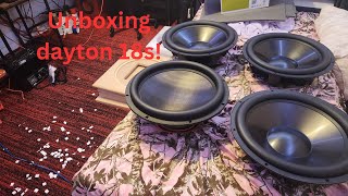 Unboxing dayton audio 1000 watt dayton audio reference 18 with Dual Passive Radiator kit [upl. by Oriaj]