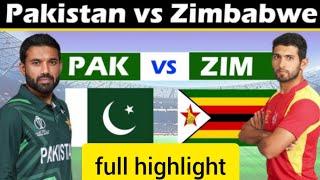 Pakistan vs Zimbabwe match full highlights pakvszb [upl. by Nothsa46]