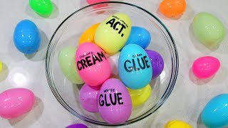 Making DIY Satisfying Pastel Slime with Easter Eggs [upl. by Yerfej]