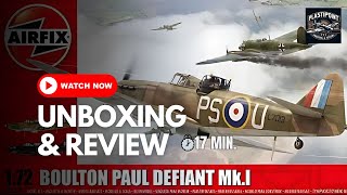 The Turret Fighter Unboxing do Fantástico Boulton Paul Defiant MkI 172 da Airfix [upl. by Matlick996]