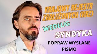 Popraw wysłane pismo  Krajowy Rejestr Zadłużonych KRZ według syndyka [upl. by Cher]