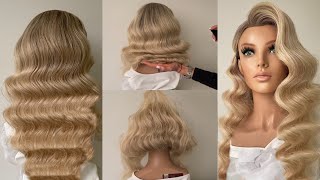 All secrets of Hollywood waves Perfect hairstyle tutorial [upl. by Audi856]