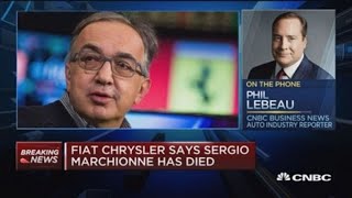 Fiat Chrysler says Sergio Marchionne has died [upl. by Eihctir]