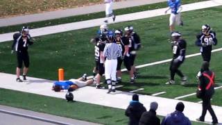 Chevalier Bowl II Knights vs Silverhawks Monster Quarterback Hit [upl. by Anyek159]