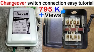 Changeover switch connection easy tutorial in urdu hindi mrraza902 [upl. by Norat]