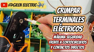 Cómo CRIMPAR terminales y punteras Crimpadora de puntas para cables eléctricos [upl. by Joktan]