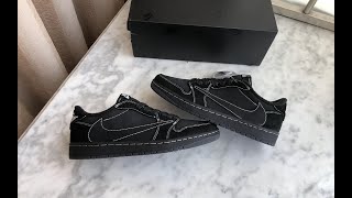 Travis Scott x Air Jordan 1 Low OG SP Black Phantom Review [upl. by Aicelet]