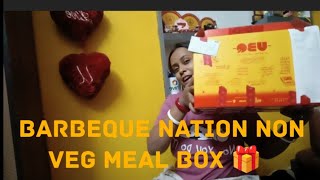 Barbeque Nation Non Veg Meal Box 🎁 lunchbox barbequenation mealbox hindivlog [upl. by Getraer]