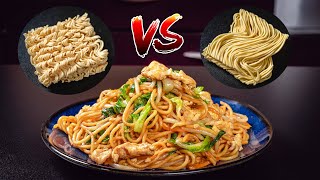 🍜Gebratene Nudeln Mie Nudeln VS Quick Cooking Nudeln【chinesisch kochen rezepte】 [upl. by Ob]