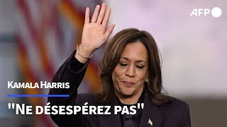 Harris exhorte ses partisans à ne quotpas baisser les brasquot  AFP [upl. by Nisay]