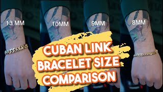 Comparing 713mm Width Cuban Link Bracelets  Miami Cuban Link Sizing [upl. by Maggi]