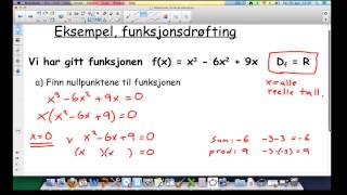 Funksjonsdrøfting og derivasjon [upl. by Husch115]