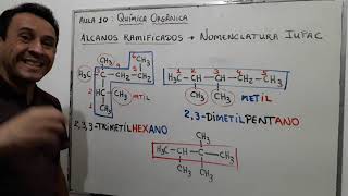 Aula 10 Nomenclatura dos alcanos ramificados [upl. by Fisch642]