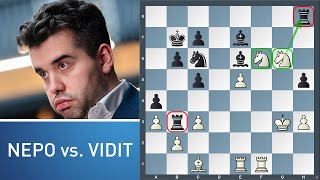 NEPO vs VIDIT  Kandidatenturnier 2024  Partie des Tages [upl. by Yahs]