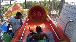 Yellow Cone Water Slide at Shefayim Water Park [upl. by Kimmie]