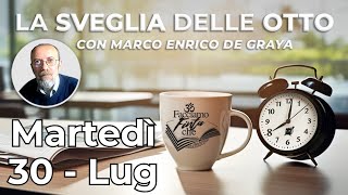 30 Lug  MARCO ENRICO DE GRAYA  La Sveglia delle Otto con GianlucaLamberti [upl. by Novanod]