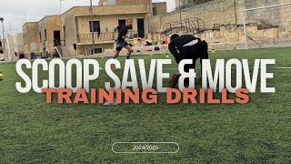 Scoop Save amp Move  The Training Drills 2425  Goalkeeper Training [upl. by Katee62]