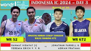 RAHMAT HIDAYATYEREMIA EYY RAMBITAN VS JONATHAN F GOSALADRIAN PRATAMA WONDR INDONESIA IC 2024 DAY 3 [upl. by Fisken]