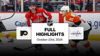 Flyers at Capitals  October 23 2024  NHL Full Game Highlights [upl. by Nevag263]