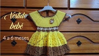 Vestido bebe a crochet tutorial paso a paso Corregido Parte 1 de 2 tığ işi bebek elbisesi [upl. by Israel]