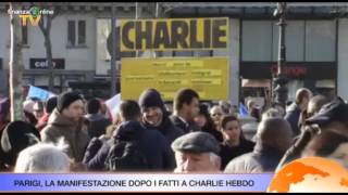 Charlie Hebdo mega manifestazione a Parigi leader politici aprono il corteo VIDEONEWS [upl. by Tamaru297]