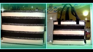 ✂️️DIY pochette o tracolla 👝 quotblack and whitequot in gomma crepla 😉 [upl. by Trebornhoj]