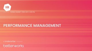 Performance Management Track  The HR Congress 2022 World Summit [upl. by Aliber]