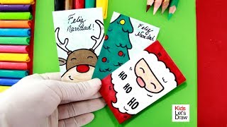 Cómo hacer TARJETAS NAVIDEÑAS dibujando y pintando DIY  How to Make a Christmas Gift Cards [upl. by Pauly665]