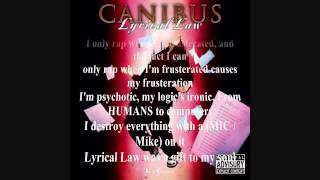 Canibus  quotSpitBoss Cypherquot PASSIONATE MC VERSE w Lyrics  quotLyrical Lawquot [upl. by Chelsey]