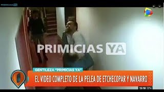 El video completo de la pelea a golpes de puño entre Roberto Navarro y Baby Etchecopar [upl. by Ibmab]