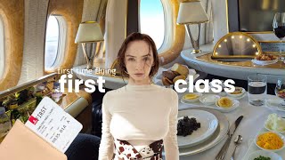 Flying FIRST CLASS for the first time Emirates First Class Experience VLOG  Model Journals [upl. by Eedia]