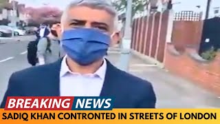 BREAKING NEWS SADIQ KHAN MAYOR OF LONDON CONFRONTED IN THE STREETS OF LONDON [upl. by Atinek]