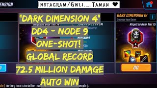 Marvel Strike Force  MSF quotDark Dimension 4quot DD4 Node 9  Oneshot GLOBAL RECORD 725M Damage [upl. by Bryna500]