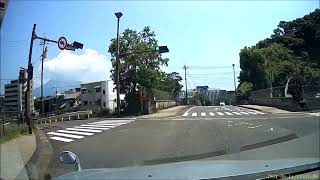 車載動画 鹿児島市 冷水峠～城山トンネル～岩崎谷踏切～桜島桟橋通～スーパーセンターニシムタ 北ふ頭店 風景 撮影日2024 8 11 [upl. by Landes]