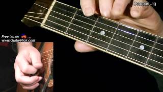 Octopus Jig Irish by Dubliners  TAB learn to play on acoustic guitar [upl. by Aisela]