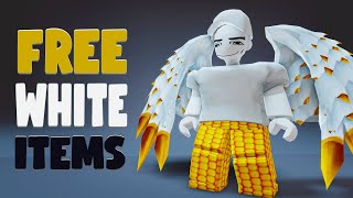 BEST FREE WHITE ROBLOX ITEMS 😳🌽 [upl. by Tfat]