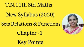 TN11th std maths Exercise11 Key Points  Relations amp Functions [upl. by Atikan216]