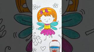 fairy princess drawing easy sunset shorts viral trending art craft easydrawing cartoon [upl. by Aloke]