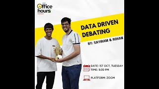 Data Driven Debating by V Sayiram and Rohan Grover [upl. by Clyde]